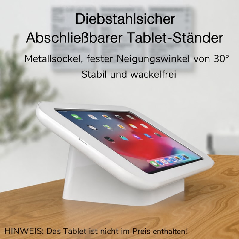 Abschließbare iPad-Theken-/Wandhalterung 9,7–11 Zoll, Bewegungsansicht 1