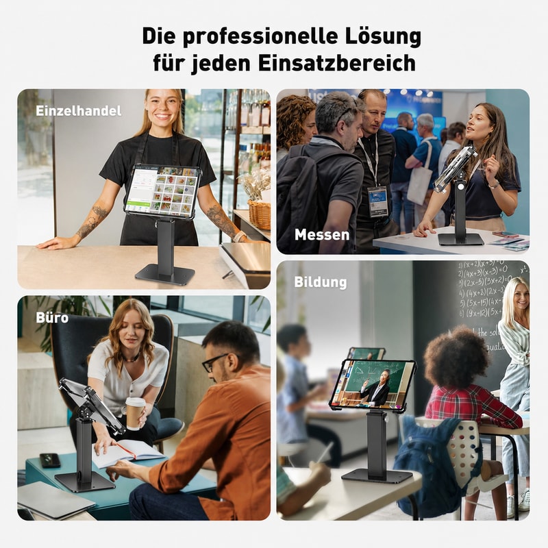 Höhenverstellbare Tablet-Tischhalterung, Anwendungsansicht 1