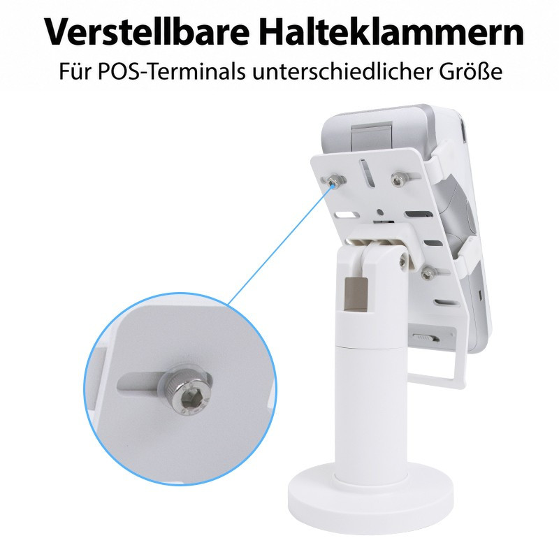 Weiße abnehmbare schwenkbare POS-Terminalhalterung, Detailansicht 2