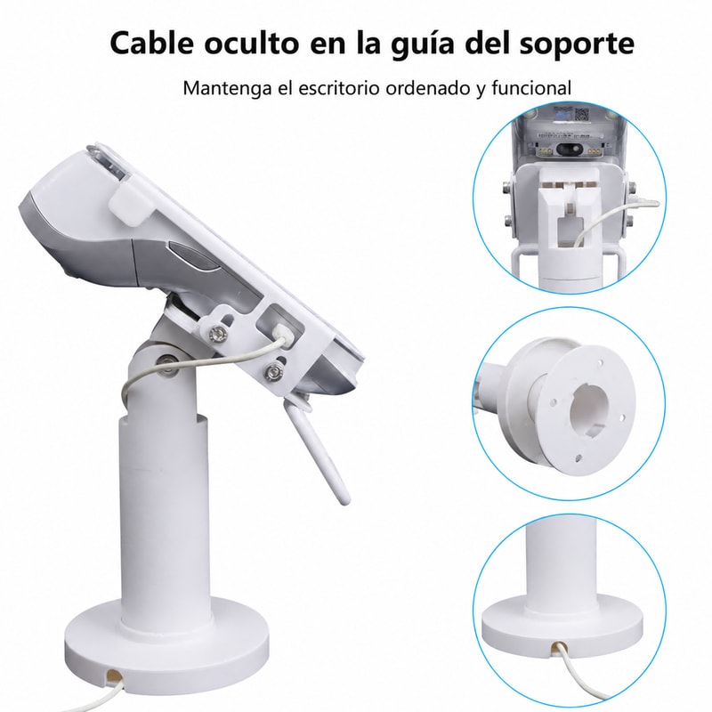 Soporte para terminal POS PAX A920 / A920 Pro, vista del cableado 1