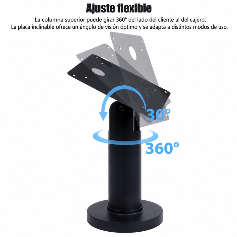 Soporte de pantalla POS VESA ajustable, vista de movimiento 1