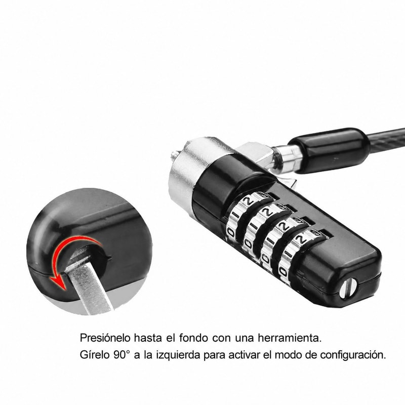 Cable antirrobo de combinación para Dell, vista de instalación 1