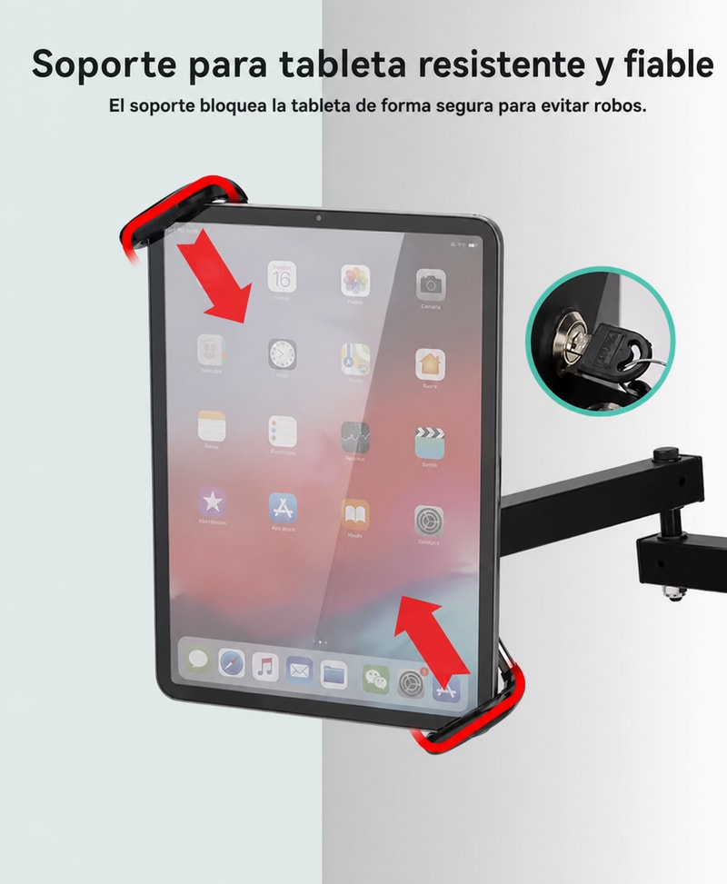 Soporte mural para tablet de 7–12 pulgadas, vista de características 3