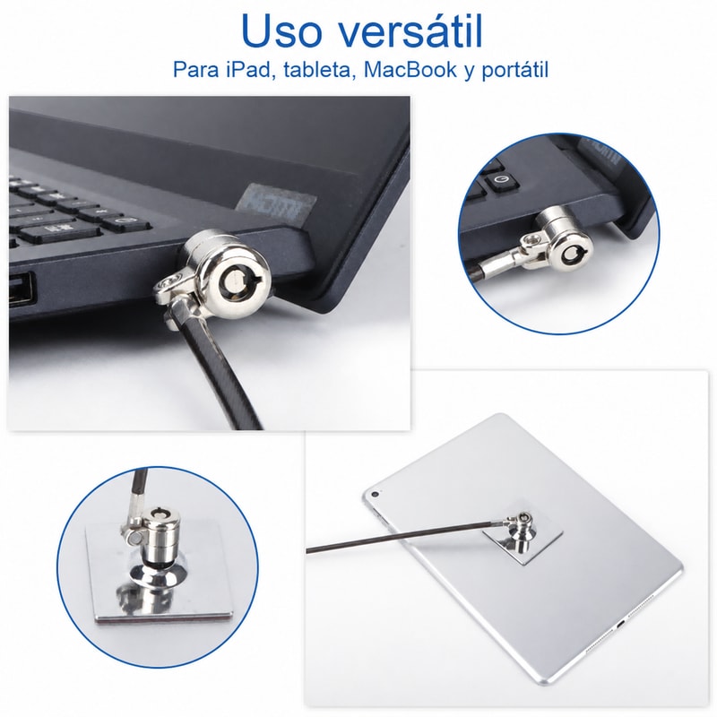 Cable antirrobo NanoSaver de doble cabezal para Lenovo, vista de compatibilidad 2