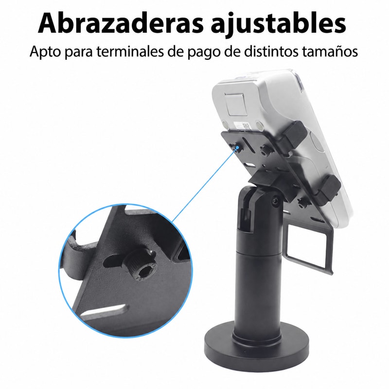 Soporte giratorio universal para terminal POS, vista de características 1