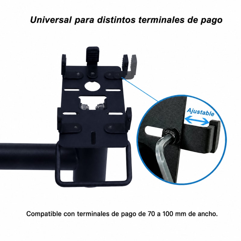 Soporte POS VESA de altura ajustable, vista de compatibilidad 1