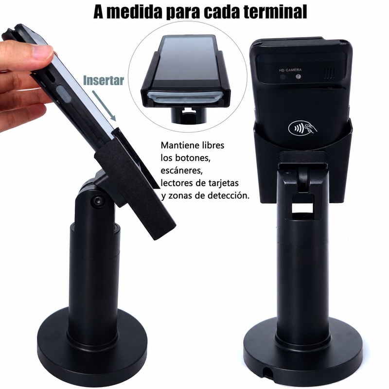 Soporte para terminal POS Kozen P5 / PAX A77, vista de compatibilidad 1