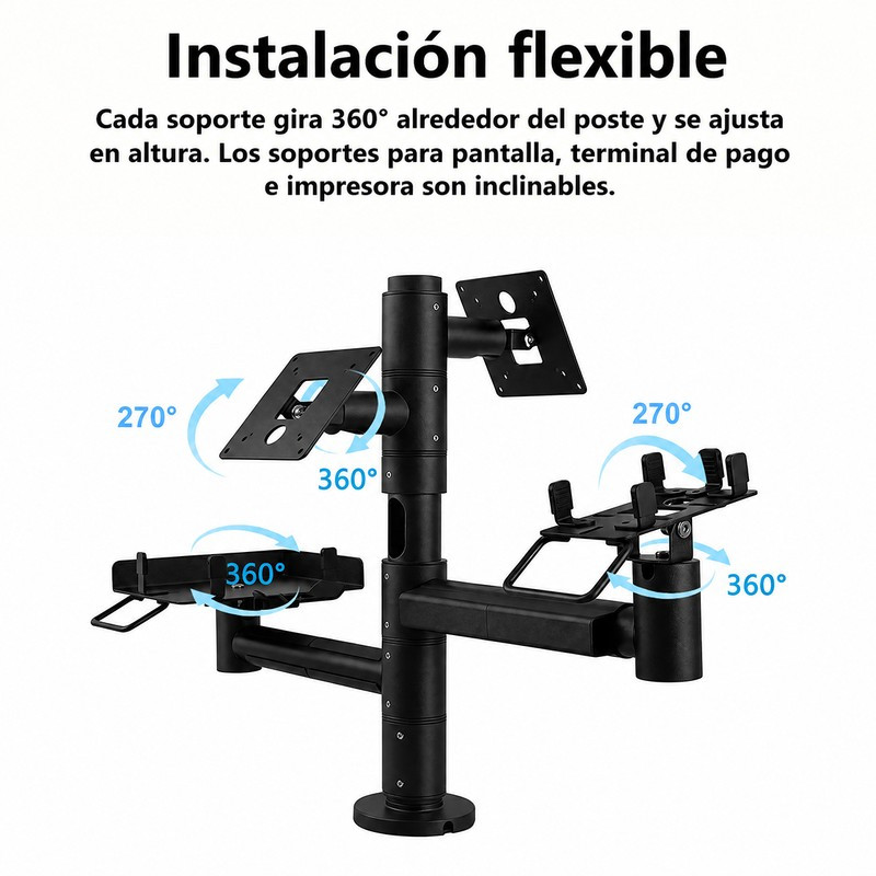 Soportes ajustables para terminales de pago POS HCC309