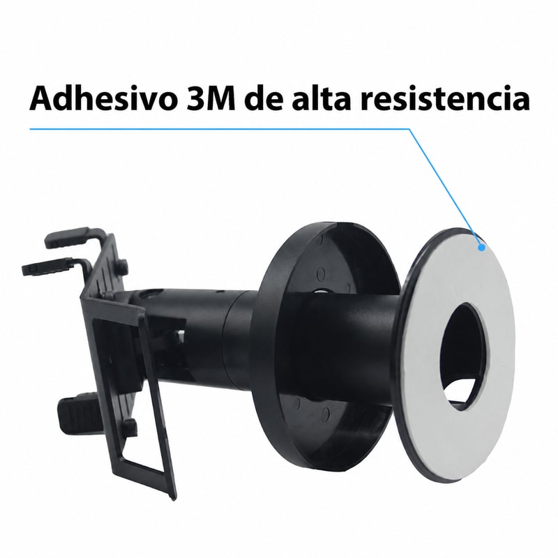 Soporte de poste POS con cables ocultos, vista de instalación 1