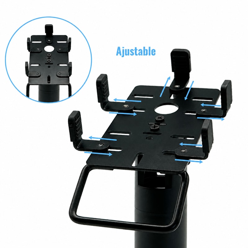 Soporte para terminal POS de máquina expendedora, vista del cableado 1