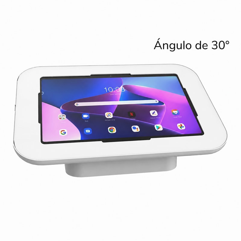 Soporte POS de mostrador para tablet de 10–11 pulgadas, vista del movimiento 2