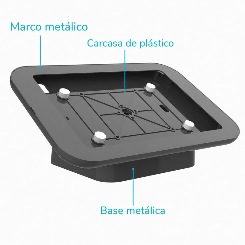 Soporte iPad con cerradura 9,7–11 pulgadas, vista de construcción 1