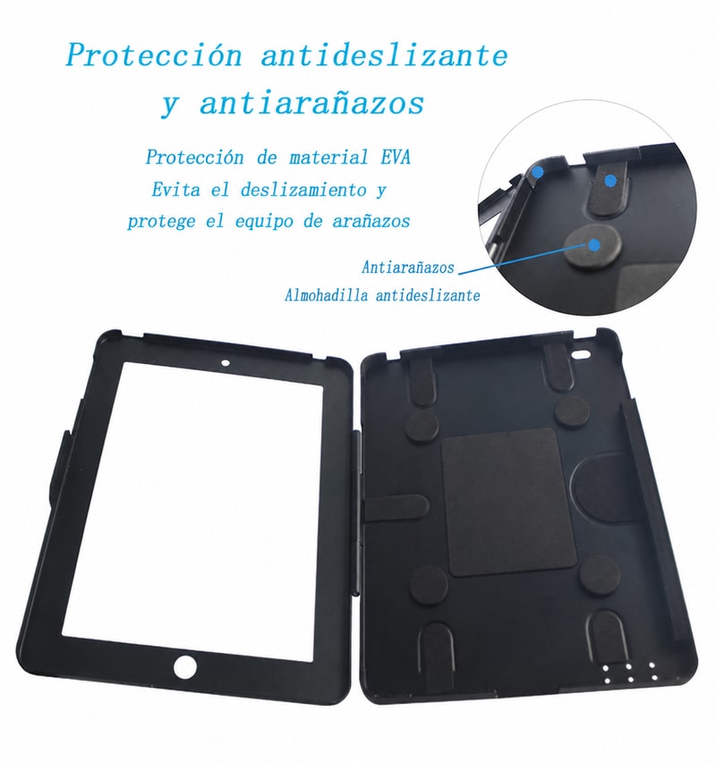 Soporte mural con cerradura para iPad de 9,7 pulgadas, vista de construcción 1