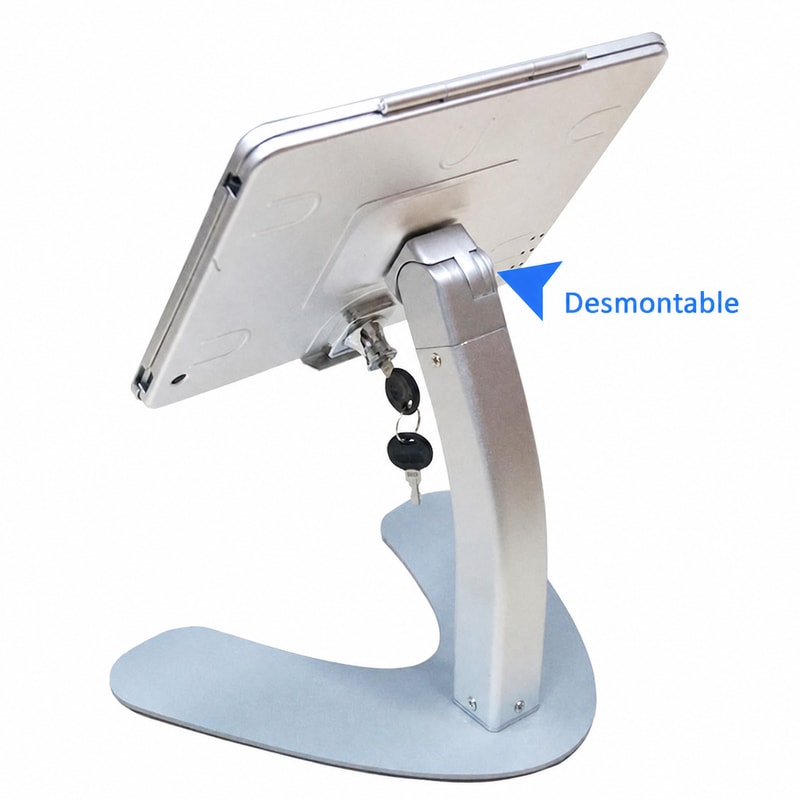 Soporte expositor con cerradura para tablet de 9,7 pulgadas, vista de construcción 1