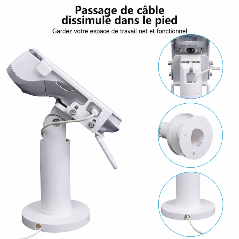 Support de terminal POS pour PAX A920 / A920 Pro, vue du câblage 1