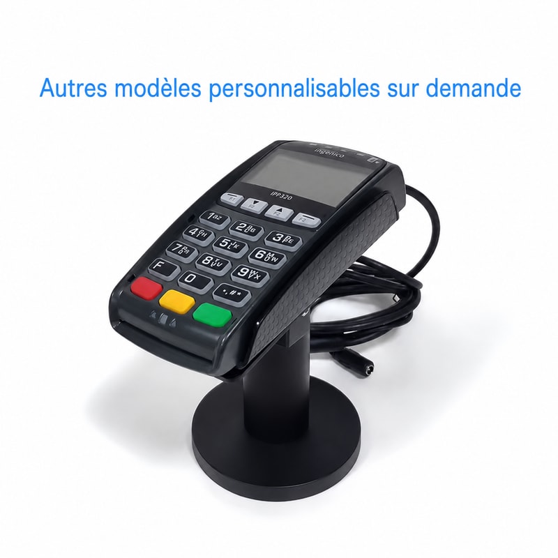 Support de comptoir rotatif pour Ingenico iPP320, vue de la configuration 1