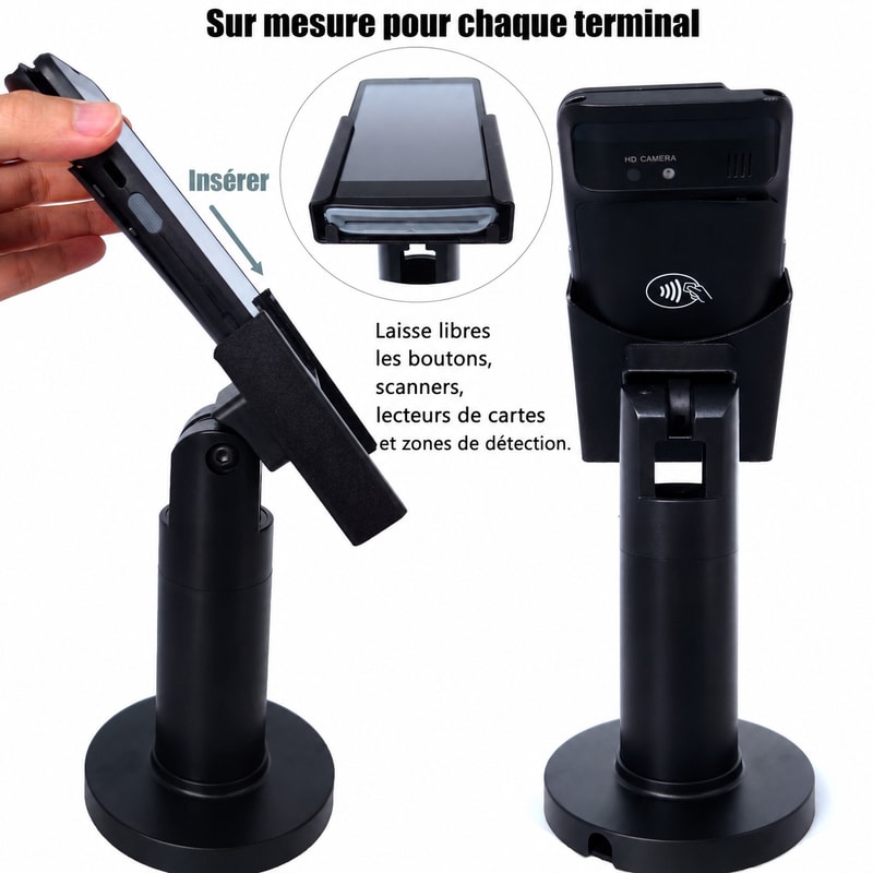 Support de terminal POS pour Kozen P5 / PAX A77, vue de la compatibilité 1
