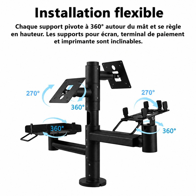 Supports de terminaux de paiement POS réglables HCC309
