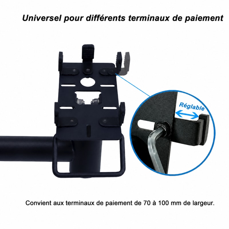 Support POS sur mât VESA 75/100 à 360°, vue de la compatibilité 1