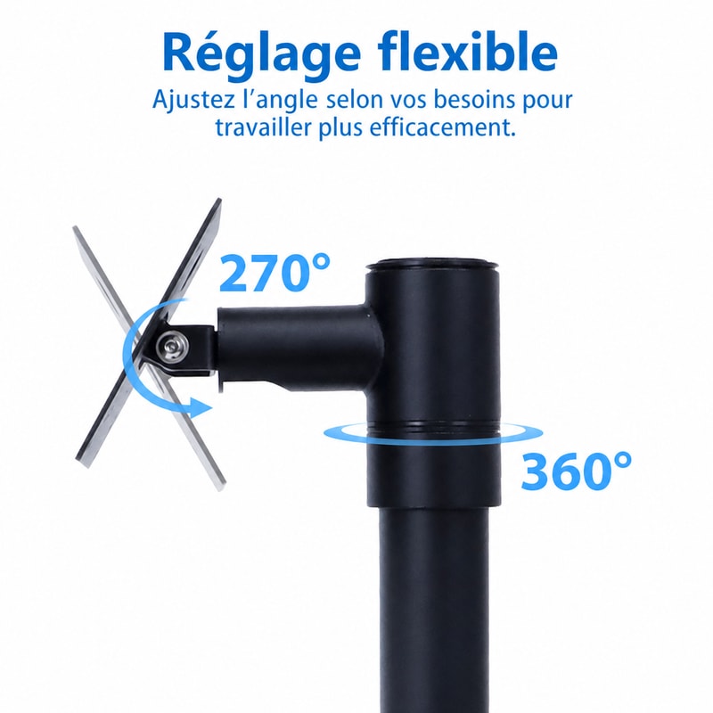 Support POS sur mât VESA réglable en hauteur, vue du mouvement 1