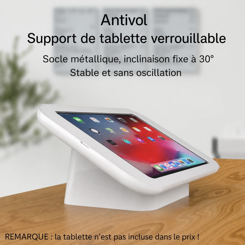 Support iPad verrouillable comptoir/mur 9,7–11 pouces, vue du mouvement 1