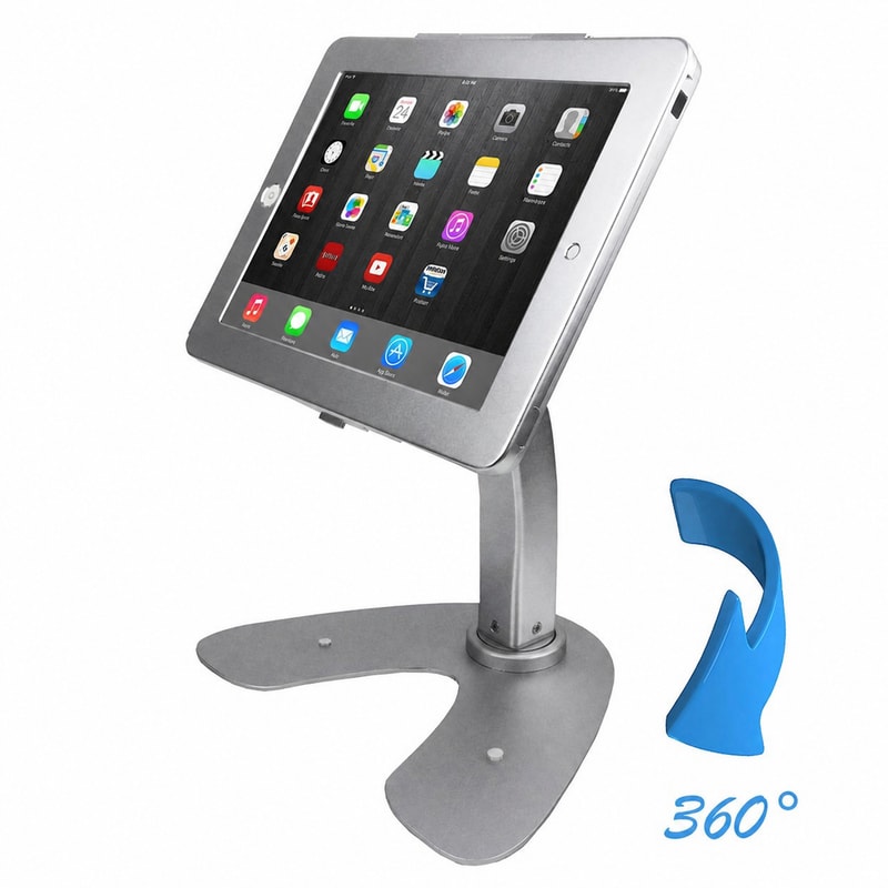Support d’exposition verrouillable pour tablette 9,7 pouces, vue du mouvement 1