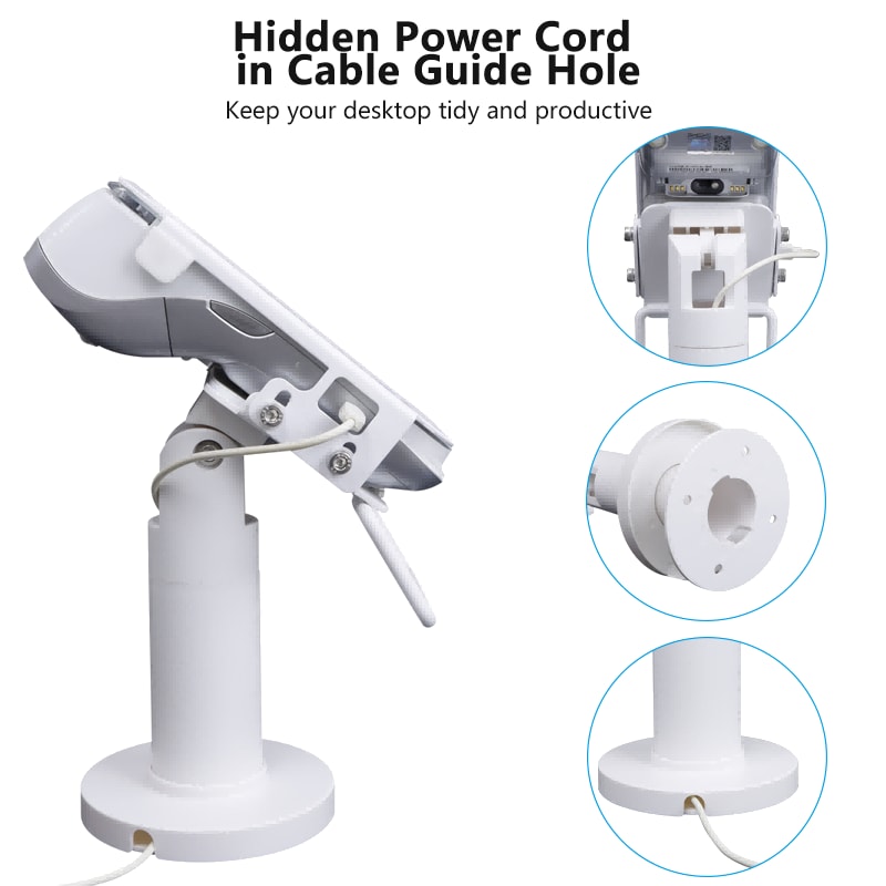 POS Terminal Stand for PAX A920 / A920 Pro, cable view 1