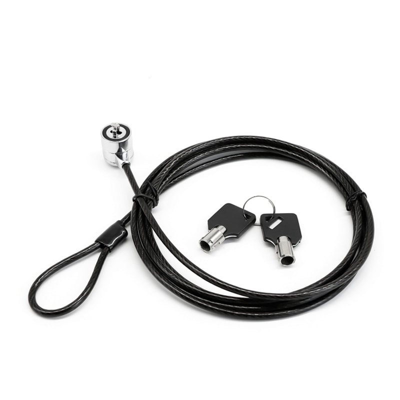 2 m Keyed Laptop Security Cable, feature view 1