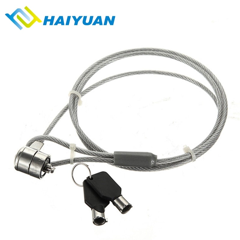 1.1 m Silver Keyed Laptop Security Cable