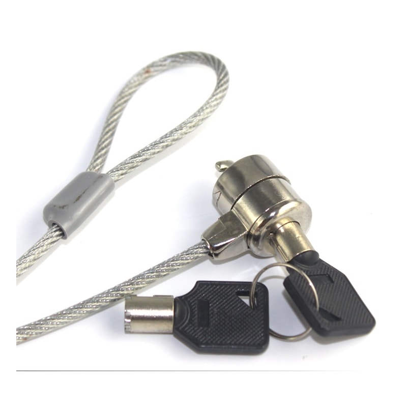 1.1 m Silver Keyed Laptop Security Cable, feature view 1