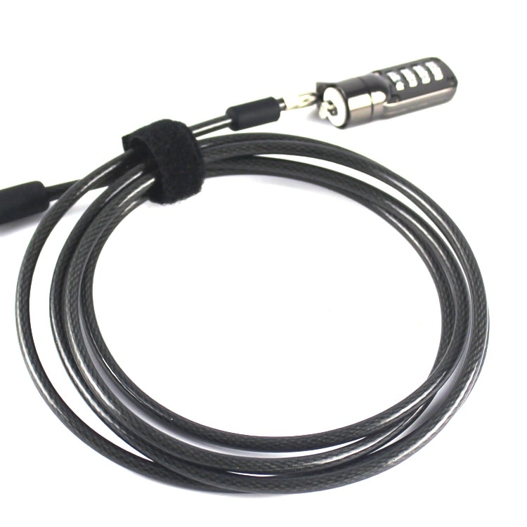 1.9 m Black Laptop Combination Cable Lock