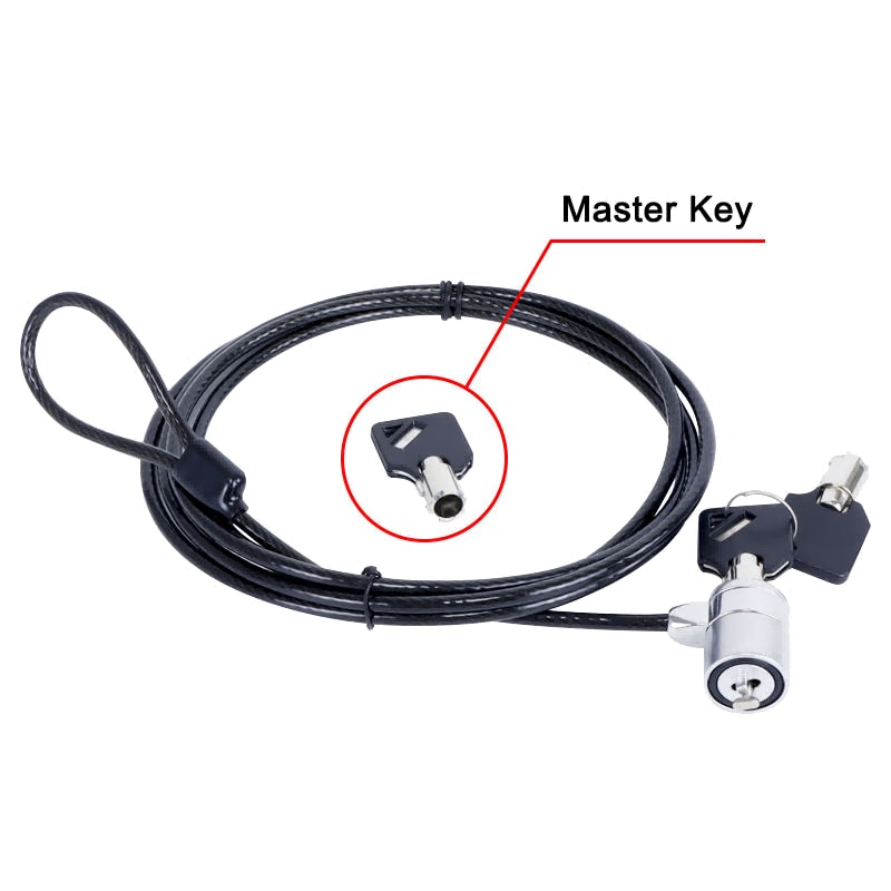 Master-Key Laptop Security Cable, security view 1