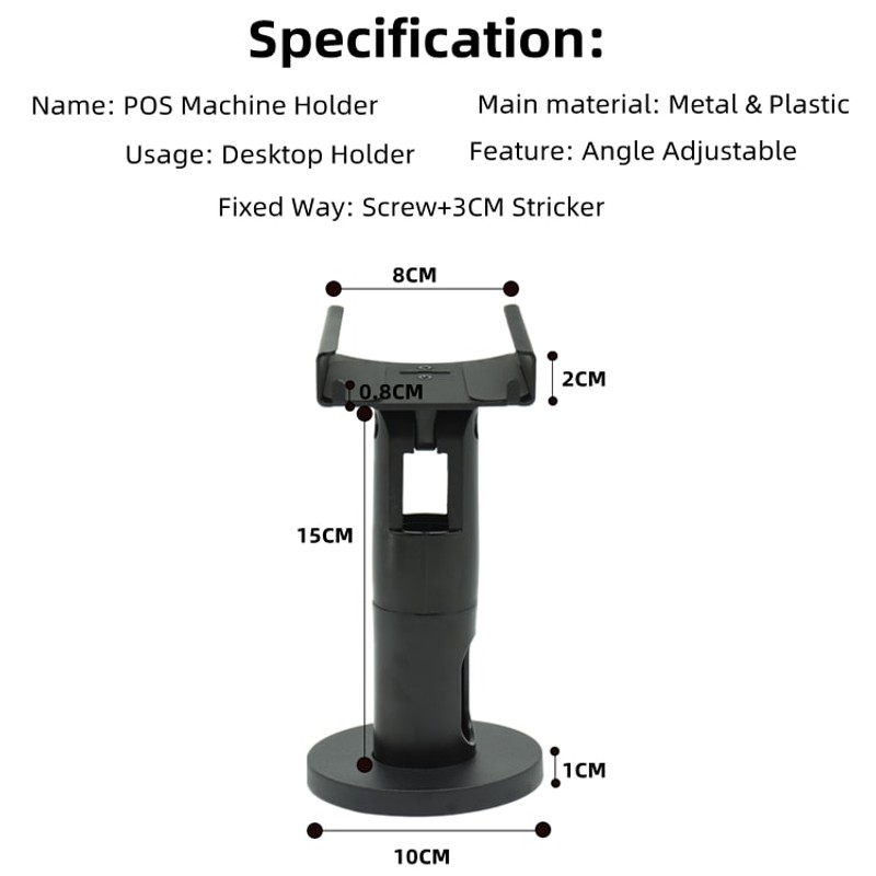 POS Terminal Stand for Kozen P5 / PAX A77, dimensions view 1