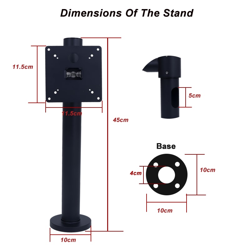 Desktop VESA 75/100 Mount with Large Base, feature view 3
