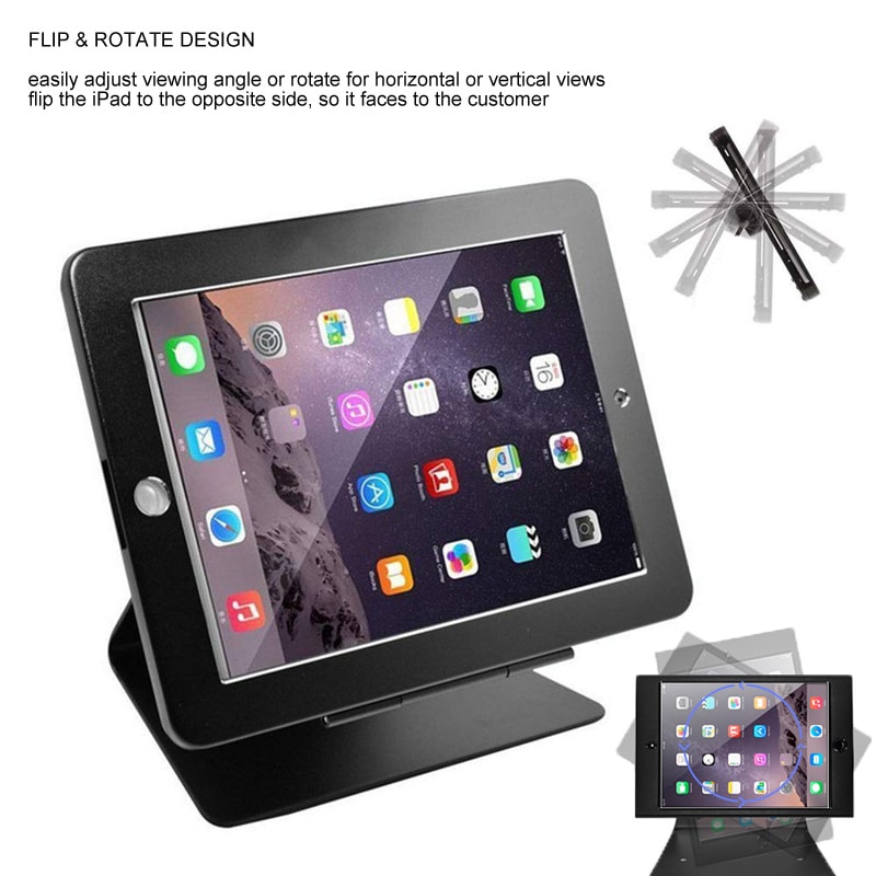 Lockable L-Shaped Desktop Tablet Stand, dimensions view 1