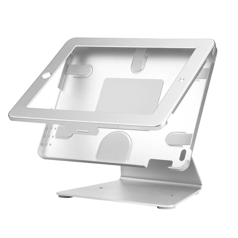 Lockable L-Shaped Desktop Tablet Stand