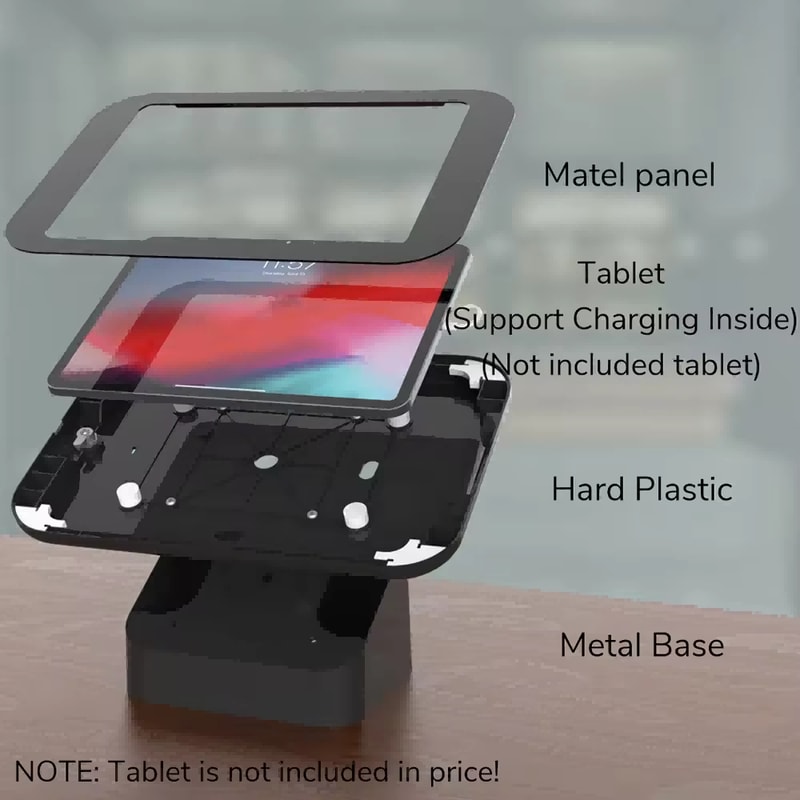 Lockable iPad Counter/Wall Mount, 9.7-11 Inch, construction view 2