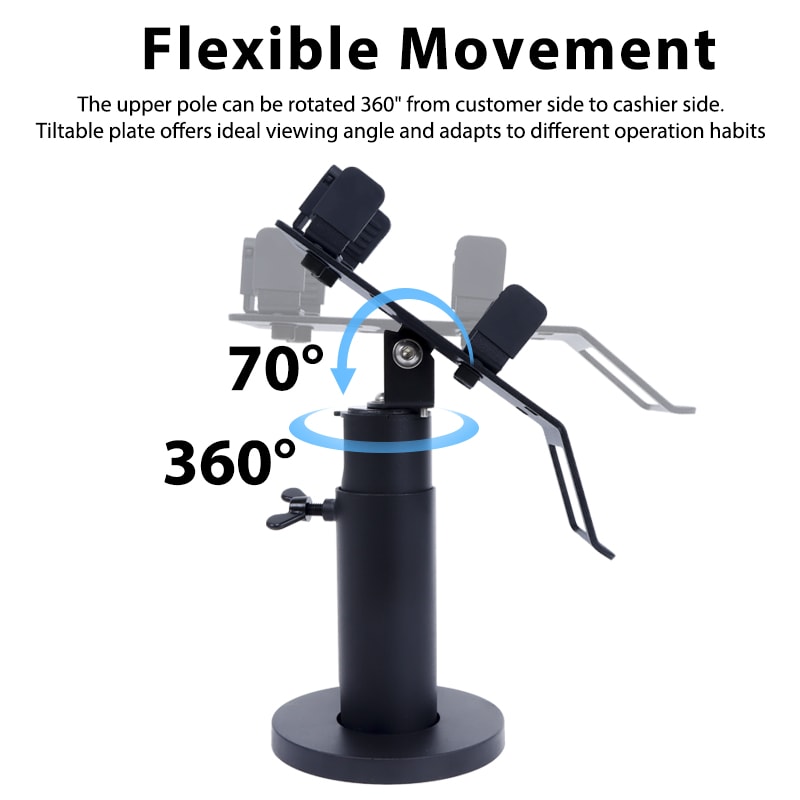 Height-Adjustable Universal POS Stand with Handle, movement view 1